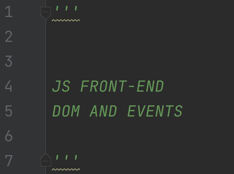 JS DOM EVENTS